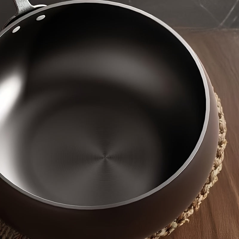 Handmade Traditional Iron Pot with Large Belly, Mirror Surface, Non-stick, No Coating, Splash-proof, from the Source.