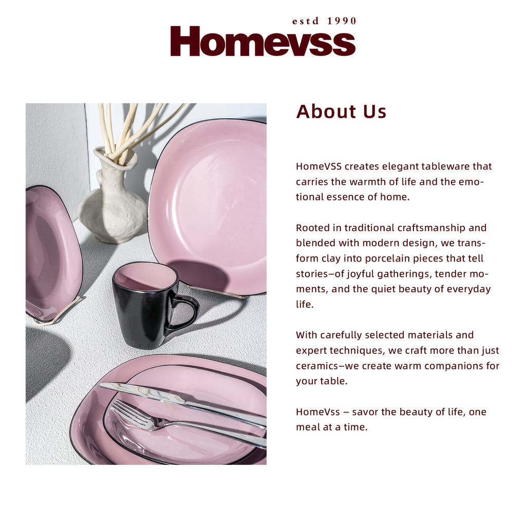 16pcs Square Ceramic Dinnerware Set | 4-Person Dinner Set with Dual-Tone Glaze, Dishwasher & Microwave Safe, Modern Square Plates & Bowls for Everyday Use