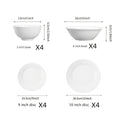 16pcs Off-White Porcelain Dinnerware Set - 6\