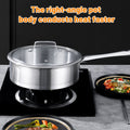 9.25 Inch Heavy-Duty Stainless Steel Nonstick Frying Pan with Lid - 304 Grade Thickened Base, Oven Safe & Induction Compatible, Gas\u002FElectric Stove Compatible, Dishwasher Safe, Even Heat Distribution, Scratch-Resistant Surface