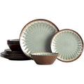 412pcs (for 412) Melamine Dinnerware Set - Complete Plates & Bowls Collection (Sage Green): Unbreakable \u002F, Dishwasher Safe Outdoor\u002FParty\u002FCamping Tableware, Lightweight Stackable Dinner Plates, Bowls & Side Plates