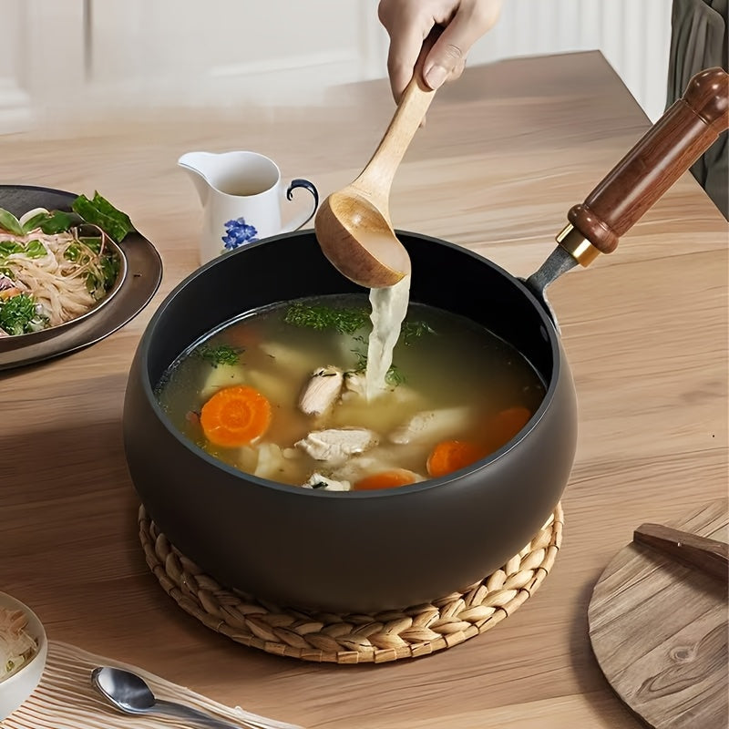 Handmade Traditional Iron Pot with Large Belly, Mirror Surface, Non-stick, No Coating, Splash-proof, from the Source.