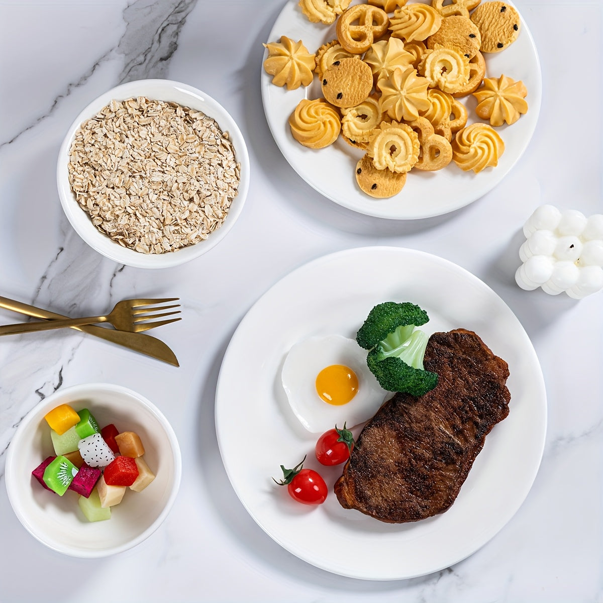 16pcs Off-White Porcelain Dinnerware Set - 6\