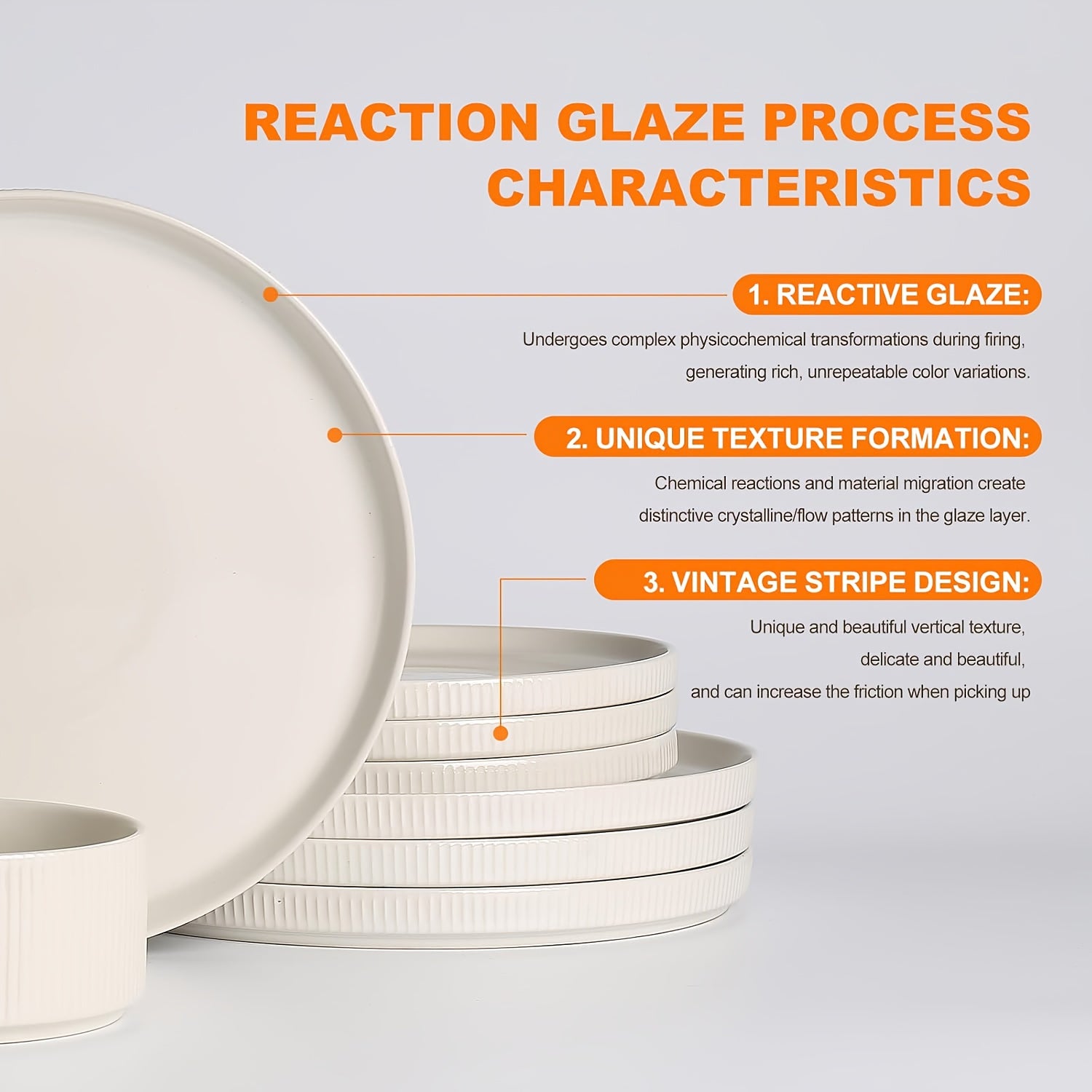 ALOFMO Ceramic Dinnerware Sets For 4, 12pcs Stoneware Plates And Bowls Sets, Reactive Glaze Dish Set, Chip And Scratch Resistant Double, Microwave And Dishwasher Safe, White