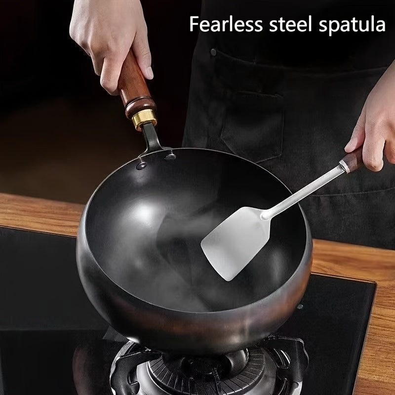 Handmade Traditional Iron Pot with Large Belly, Mirror Surface, Non-stick, No Coating, Splash-proof, from the Source.