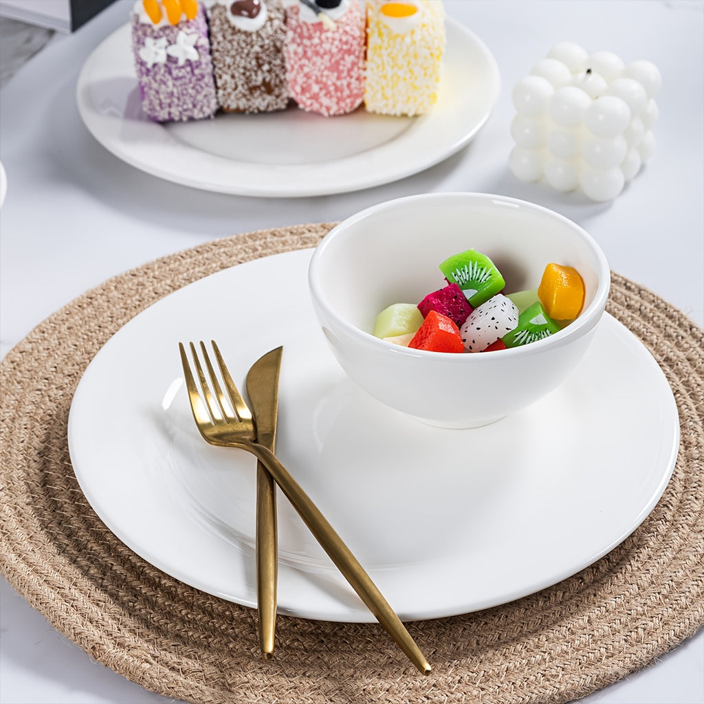16pcs Off-White Porcelain Dinnerware Set - 6\