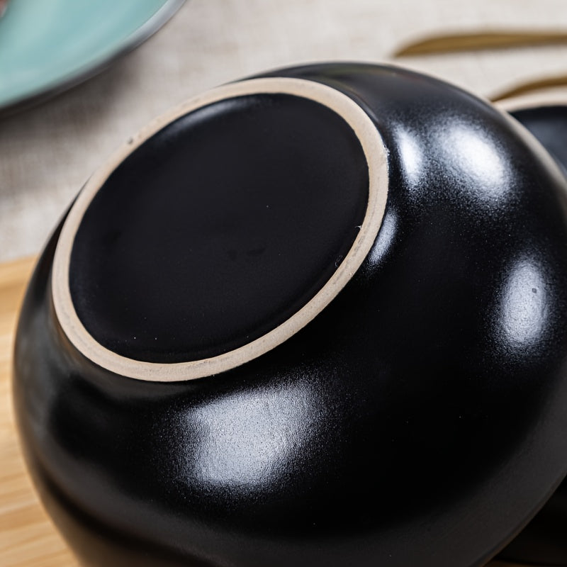 16pcs Handcrafted Kiln-transformed Green Ceramic Tableware Set, 4-person Ceramic Tableware Set - Including Dinner Plates, Salad Plates, And Cereal Bowls - Suitable For Microwave And Dishwasher, Scratch-resistant, Tableware Set, Perfect For Christm