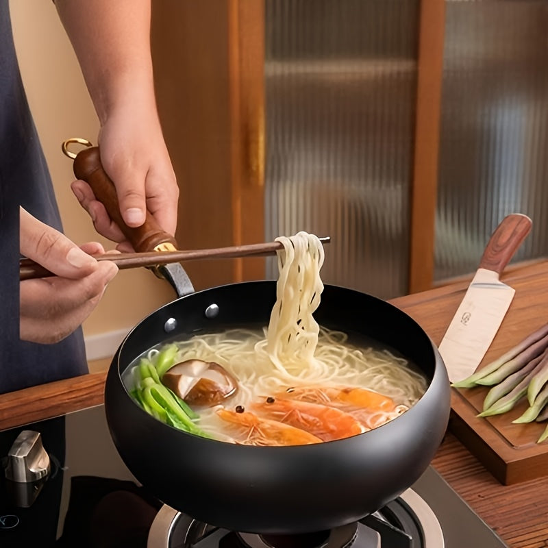 Handmade Traditional Iron Pot with Large Belly, Mirror Surface, Non-stick, No Coating, Splash-proof, from the Source.